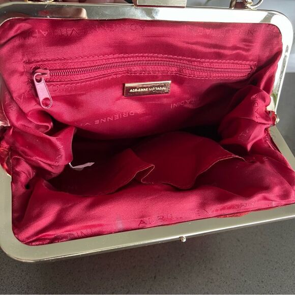 ADRIENNE VITTADINI Red Burgundy Suede Knotted Tassel Shoulder Bag. - Picture 7 of 10